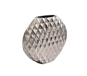 Aluminium Silver Color Flower <b>Vase</b> <b>Unique</b> Design Top Quality <b>Vase</b> for Wedding and Restaurant Usage Flower <b>Vase</b> - Product Image 1