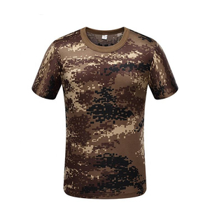 Nuevas camisetas tácticas de camuflaje al aire libre de moda de manga corta de secado rápido Ringer cuello redondo 100% algodón transpirable camisetas para hombres - Product Image 5