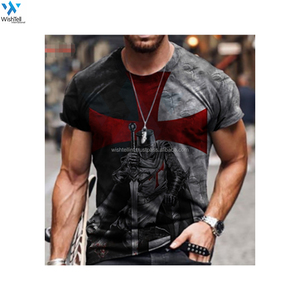 เสื้อยืดคอกลมแขนสั้นสำหรับผู้ชายผ้าคอตตอน/โพลีเอสเตอร์200กรัมเฮฟวีเวตสไตล์ลำลองทรงหลวมสีพื้น - Product Image 1