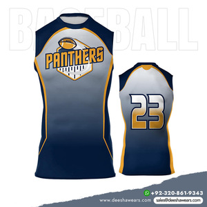 เสื้อฝึกซ้อมเบสบอลแบบรัดรูป แขนกุด ดีไซน์ยืดหยุ่น ระบายอากาศได้ดี ซับเหงื่อ แห้งเร็ว ชุดกีฬาประสิทธิภาพสูง - Product Image 5