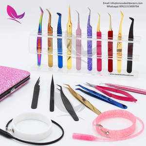 Pinzas Profesionales de Acero Inoxidable para Extensión de Pestañas, Herramienta de Salón de Belleza para Técnicos de Aplicación de Pestañas de Volumen Preciso - Product Image 3