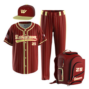 Wholesale Premium Custom Baseball Uniforms Breathable Sportswear Set Fashionable Heat-Transfer Printed Bulk Supply Plus Size - Product Image 2