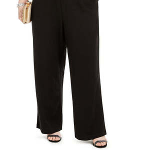 Teeze Me Tuta nera da donna con scollo all'americana, alla moda, taglie forti, con fascia in vita, per feste, taglia 20 - Product Image 3