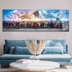 Art sur toile Star Wars : Décoration moderne pour salle de cinéma, option verre trempé, ART SUR TOILE EN VERRE TREMPÉ - Product Image 1