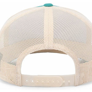 Gorra de Béisbol de Malla de 6 Paneles en Verde Azulado y Crema con Diseño de Color en Contraste, Ajustable, Unisex, Impermeable, para Invierno - Product Image 6