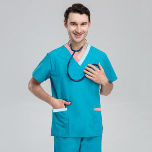 Unisex Nurse Uniform Set Polyester Cotton Knitted Woven Beauty Salon Surgical Gown Dental Operating Room ICU <b>Brushing</b> Suit - Product Image 6