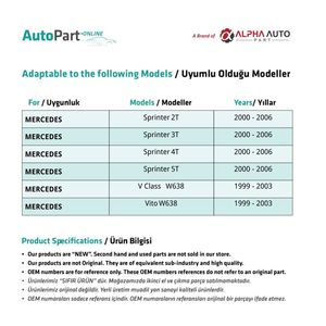 Tuyau intermédiaire de carburant diesel pour Mercedes Sprinter, Vito - Product Image 2