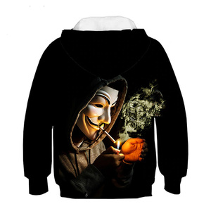 Sudaderas con Capucha de Invierno Negras Sólidas con Sublimación, Bordado e Impresión Frontal, Algodón/Poliéster, Ropa Exterior Masculina al por Mayor - Product Image 2