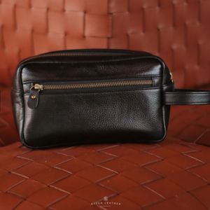 Elégant sac pochette en cuir véritable cuir de vachette souple qualité supérieure minimaliste design simple parfait fait à la main d'Indonésie - Product Image 3