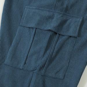 กางเกงขายาวผู้ชายทรงตรงสไตล์คาร์โก้ เอวยางยืด มีหลายกระเป๋า เหมาะสำหรับฤดูใบไม้ร่วงและฤดูหนาว สวมใส่สบาย ใช้งานได้หลากหลาย - Product Image 4