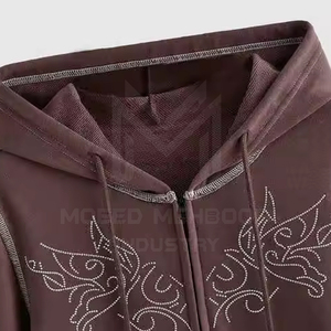 Fashion <b>Trendy</b> Outfit Men Rhinestone <b>Hoodie</b> Custom Logo Printed Color New Look Men Rhinestone <b>Hoodie</b> - Product Image 3