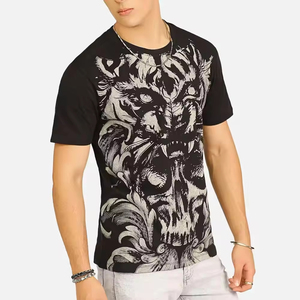 Camiseta Deportiva de Verano para Hombre, Personalizada con Sublimación, Cuello Redondo, Manga Corta, Tejido de Rizo, Transpirable y de Secado Rápido, Mezcla de Poliéster y Algodón - Product Image 3