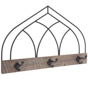 Arch Design Wooden Frame Cast Iron Wall <b>Hook</b> Multipurpose Wall Mount <b>Hook</b> High Quality Material Antique Finishing Wholesale Item - Product Image 3