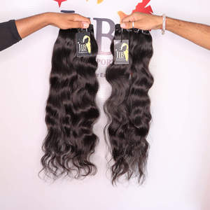 Extensión de cabello ondulado suelto de visón cutícula alineada crudo ondulado sin procesar templo indio paquetes de cabello humano para venta al por mayor - Product Image 2