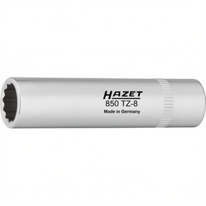 Hazet 1/4'' Outside Square Timing Chain Cover <b>Socket</b> <b>12</b>-<b>Point</b> Traction Profile - Product Image 2