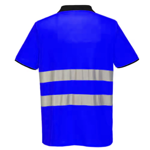 Camiseta de Seguridad de Manga Corta de Alta Visibilidad, Reflectante, Transpirable y Tejida para Hombre, Ropa de Trabajo - Product Image 6