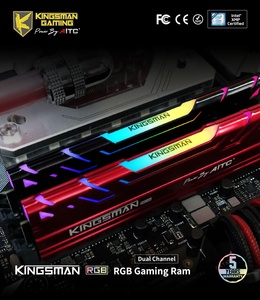 [KINGSMAN <b>GAMING</b>] Black RGB Ram Memory PC4 25600 8GBX2 3200MHz Dual Kit for Desktop - Product Image 2
