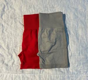 Short de gymnastique en satin taille haute pour femme respirant contrôle du ventre bout à bout entraînement Scrunch Yoga Shorts ceinture - Product Image 2