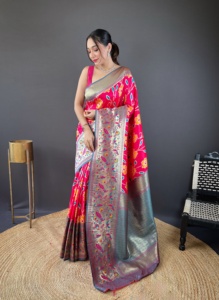 Fabricant et fournisseur indiens Saree en tissu respirant de haute qualité pour vêtements de fête et d'événement pour femmes au meilleur prix - Product Image 3