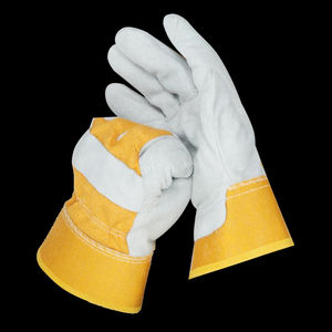 Guantes resistentes para aparejos con capas de doble palma Guantes de seguridad industrial Guantes de aparejo de diseño reforzado con doble palma - Product Image 4