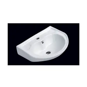 2024 Top-Selling Small White Ceramic Bathroom Wash Basin Sink Single Hole Glossy Finish Mount Installation India Origin Seller
