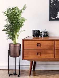 Handmade Metal Planter in Striped Copper Color with Planter <b>Stand</b> Flower Pot Coastal Style Metal Flower <b>Vase</b> Wholesale Price - Product Image 4