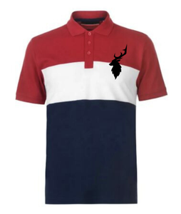Polo homme à blocs de couleur, manches courtes, 100% coton tricoté, respirant, design décontracté, avec logo personnalisé sur le devant des polos. - Product Image 3
