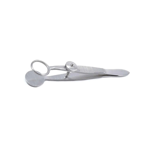 Fórceps de chalazión Desmarres de alta calidad, fórceps de párpados oftálmicos de placa superior abierta grande ovalada de acero metálico - Product Image 5
