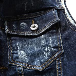 เสื้อกั๊กยีนส์แขนกุดสำหรับผู้ชาย | แจ็คเก็ตยีนส์กระดุมแถวเดียวเสื้อนอกแนวสตรีทแวร์สีน้ำเงินสีเทาดำลำลอง - Product Image 6