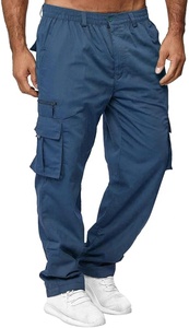 Pantalones Cargo de Mezclilla Azul Lavado para Hombre, Fabricación Personalizada de Jeans de Mezclilla, Pantalones Cargo Holgados con Bolsillos - Product Image 3