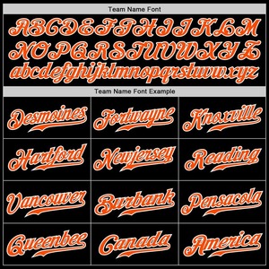 Camiseta de béisbol auténtica de rayas anaranjada negra y blanca personalizada - Product Image 5