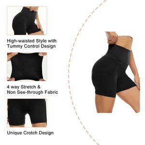Venta al por mayor de las mujeres de cintura alta Jogger Correr Poliéster Atlético Entrenamiento Yoga Custom Biker Booty Gym Shorts - Product Image 6