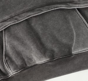 Sudaderas con Capucha y Bolsillo Delantero para Hombre, Otoño Invierno, Felpa, Estilo Retro, Lavado, Desgastado, Manga Larga - Product Image 6