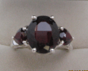 Shah Gems Women's Natural <b>Garnet</b> <b>Ring</b> 925 Sterling <b>Silver</b> Gemstone Statement Fine Jewelry with Rhodium Plating Everyday Wear - Product Image 1
