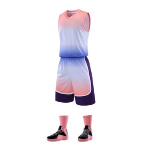 Maillots de basket en gros en stock – Tenues de basket personnalisées pour hommes, ensembles respirants à séchage rapide, maillots de basket - Product Image 2