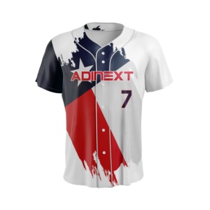 High Quality Custom Men's Sportswear Hot Selling Soft Fabric <b>Baseball</b> Softball Jersey Breathable Embroidered Sublimation Jersey - Product Image 2