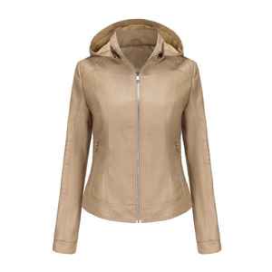 Veste en cuir matelassée pour femmes tendance, OEM personnalisé, respirante, légère, décontractée, vêtements d'extérieur pour adultes, style de rue tendance, vente en gros - Product Image 6