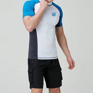 Protector de sarpullido de manga corta transpirable más vendido en stock, protector de sarpullido de manga corta para hombre, protector de sarpullido de precio bajo - Product Image 5