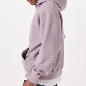 Men's Custom Logo Embroidered Oversized <b>Thermal</b> Pullover Hoodie 100% Cotton Drop Shoulder Regular Length Eco-Friendly <b>Fleece</b> - Product Image 2