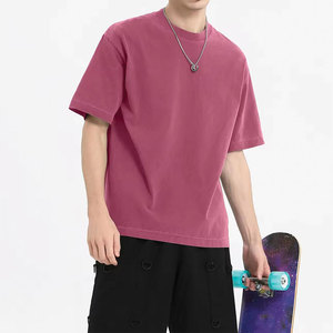 Camiseta Casual de Algodón 100% para Hombre, Lavado Ácido, Cómoda y Sostenible, Transpirable y de Secado Rápido, Ecológica, con Logotipo Personalizado - Product Image 3