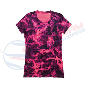 เสื้อยืดผ้าฝ้ายระบายอากาศสีพื้นพิมพ์ลายสำหรับผู้หญิงเสื้อยืดลำลองคอกลมน้ำหนักเบาสำหรับฤดูร้อน - Product Image 6