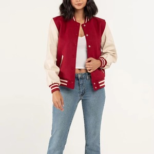 Veste de baseball pour femme de haute qualité, style universitaire, broderie personnalisée, rembourrage en coton, veste de baseball universitaire pour femme, OEM - Product Image 6