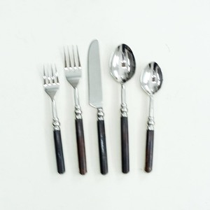 Black and White <b>MOP</b> <b>Handle</b> Stainless Steel Handmade Cutlery Set for Wedding Hotel Restaurant Party Decoration - Product Image 6