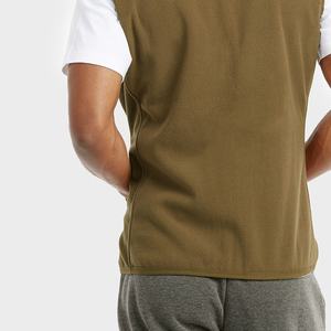Chaleco de tela de lana cálido a prueba de viento ecológico de estilo informal de invierno de alta calidad para hombre, ropa exterior de lana Polar con cremallera de Color sólido - Product Image 5
