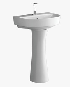Grand matériau cylindrique (Damru) support de lavabo sur pied en céramique fantaisie pour la décoration de la salle de bain dans les hôtels - Product Image 5