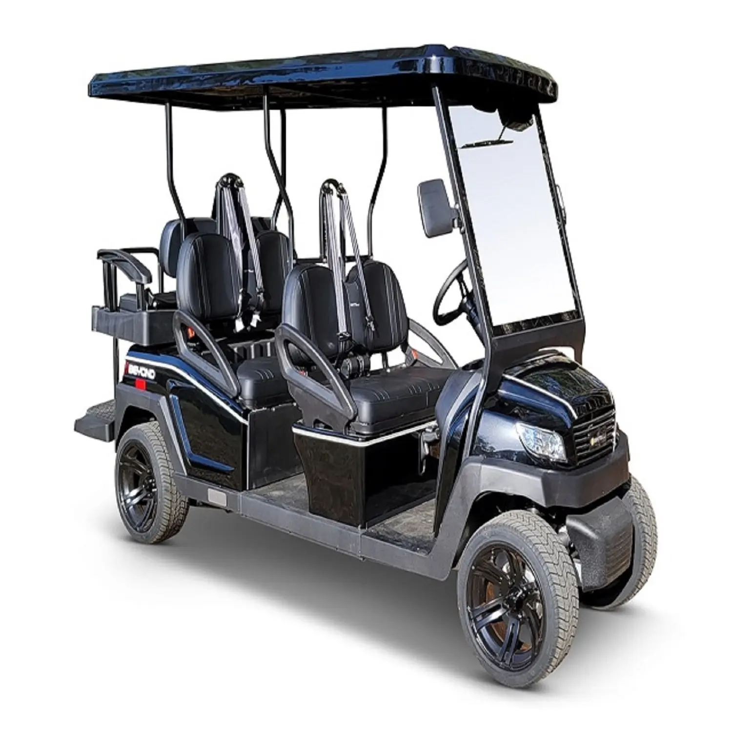 Ce Goedgekeurd 6 Zetels 4 + 2 Batterij Aangedreven Golfwagen Golf Buggy Elektrische Golfkar