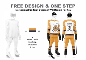 Jersey de equipo de hockey sobre hielo para hombre con serigrafía de tamaño personalizado, camiseta y pantalón corto de hockey sobre hielo con impresión por sublimación a la moda - Product Image 2