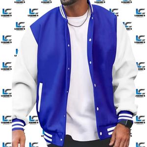 Veste universitaire décontractée à rayures High Street pour homme, col de baseball boutonné et poches, lavable en machine pour le printemps et l'automne - Product Image 5