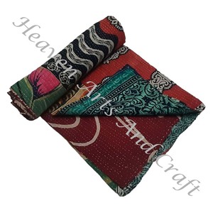 Kantha <b>Quilt</b> Gudari Kantha <b>Quilt</b> Gudari Hot Selling Wholesale Gold Supplier GD1064 Handmade Kantha <b>Quilt</b> Cotton Printed <b>Indian</b> - Product Image 1