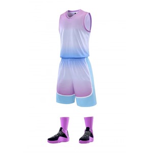 Maillots de basket en gros en stock – Tenues de basket personnalisées pour hommes, ensembles respirants à séchage rapide, maillots de basket - Product Image 6